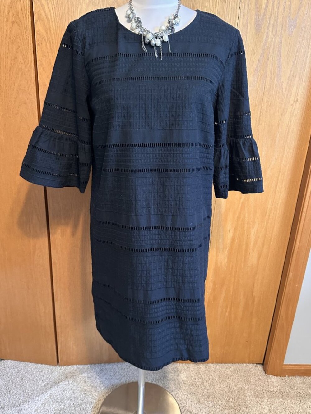 J. Crew black eyelet dress Sz 6